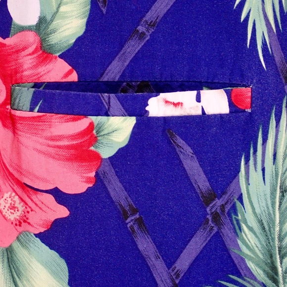 Royal Creations Hawaii Men's Large Aloha Shirt Hibiscus Pineapple Orchid Vintage - Picture 7 of 7